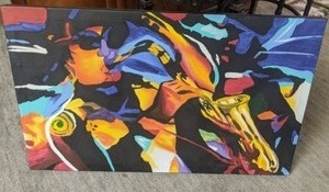 lot 118 image: Groovy Canvas Painting - Jazz 40 x 24