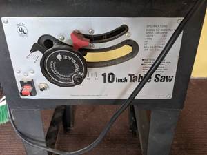 lot 53 image: Collins Co. 10 inch Table Saw