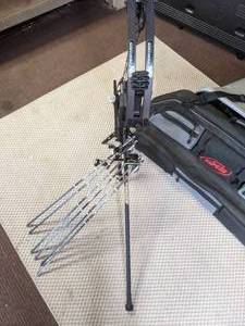 lot 56 image: Like New Xpedition Compound Precision Target Bow with Sure-Loc Scope & Archery Gear