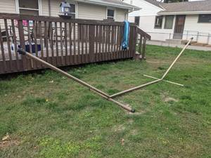 lot 223 image: Outdoor Metal Hammock Stand (Hammock NOT included)