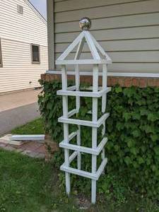 lot 216 image: White Outdoor Plant Tower (72x16x16)