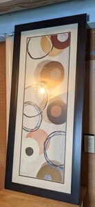 lot 163 image: Sophisticated Framed Abstract Circle Wall Art