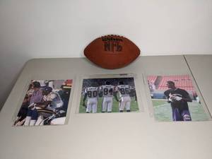 lot 130 image: MN Vikings Randy Moss Photos, Cris Carter and Jake Reed, NFL Football