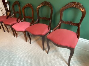 Five Vintage Dining Room Chairs