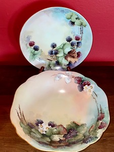 Two Vintage Hand Painted Dishes