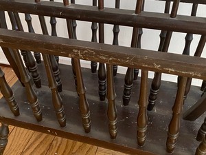 Vintage Wood Magazine Rack