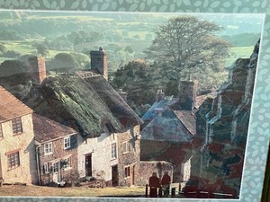 Framed Photograph of Cottages of Dorset England
