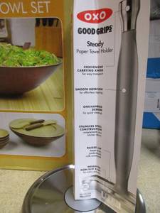 Bamboo Bowl Set and Paper Towel Holder