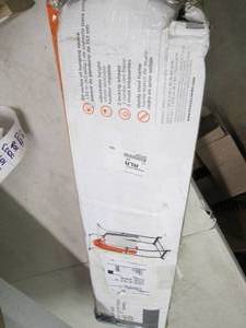 lot 106 image: flared double garment rack open box...