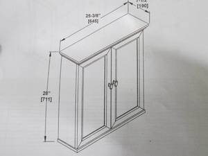 lot 117 image: teagen wc 28 inch x 25-38 inch x 7...