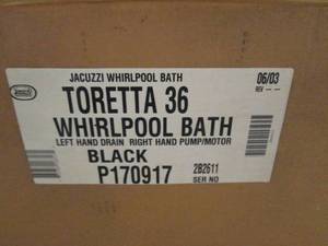lot 122 image: jacuzzi whirlpool bath toretta 36 l...
