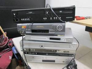 lot 138 image: 6 dvd and vhs players ...