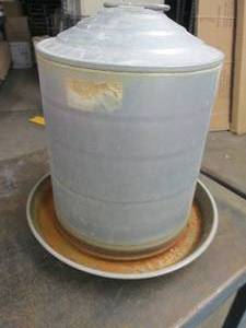 lot 148 image: metal chicken feeder ...
