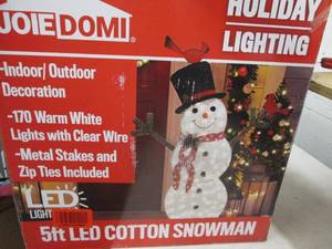 lot 174 image: joiedomi 5foot led cotton snowman u...