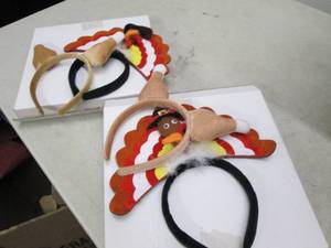 lot 184 image: 2 sets of turkey and drumstick head...