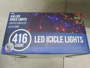 lot 201 image: 416 led icicle lights lighted lengt...
