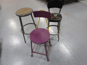 lot 87 image: (3) Shop Stools
