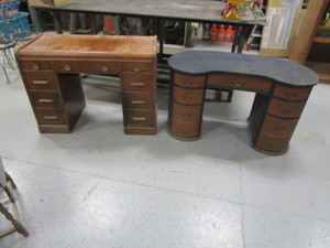 lot 137 image: (2) Vintage Desks