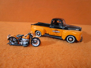 lot 156 image: 125th Harley Davidson Motorcycle & 1948 Ford Pickup