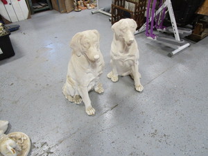 lot 193 image: Large Plaster Dogs