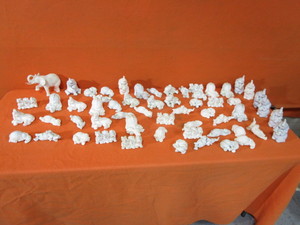 lot 220 image: Plaster Elephants