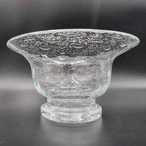 Mid-Century Clear Pulegoso (Bubble Glass) Bowl