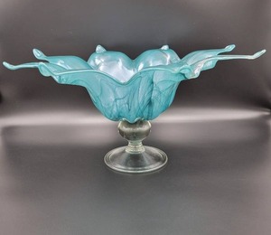 Mid-Century Italian Murano Glass Flower Bowl