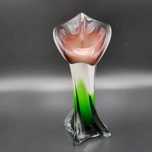 Mid-Century Murano Glass Jack In The Pulpit Vase