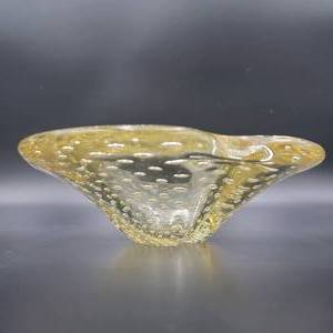 Mid-Century Murano Glass Controlled Bubble Bowl