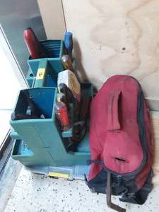 lot 12 image: Tool Organizer & Tool Bag Full Of Assorted Hand Tools