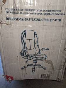 Monarch Specialties Inc. Leather-Look High Back Executive Office Chair