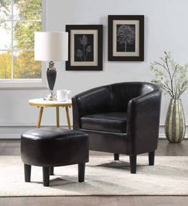 lot 36 image: Convenience Concepts Take A Seat Churchill Accent Chair wOttoman