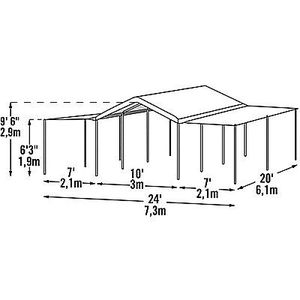 lot 282 image: ShelterLogic Max AP 10 x 20 3-in-1 Canopy System