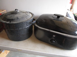 GE roaster, enamel canner with inse...