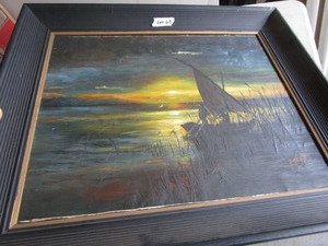 Oil painting, framed 27.25x23...