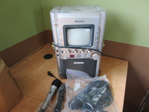 Memorex CD karaoke machine, three m...