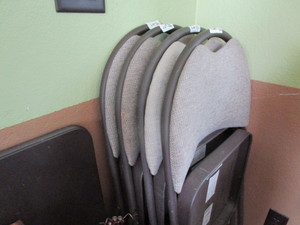 Samsonite card table and four padd...