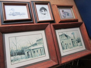 Duck etching by J Hoff 8x6.5, woo...