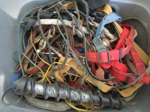 Horse bridles, lead ropes and assor...