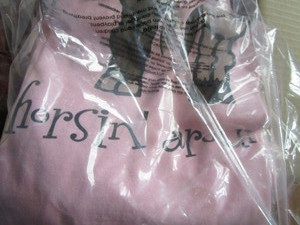 T-shirts, light pink horsin around...