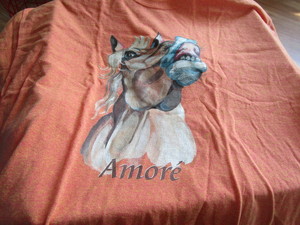 T-shirts, orange Amore Lip Up, qty...