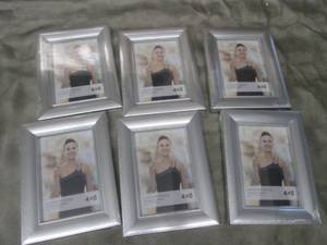 6- 4x6 inch Silver Frames...