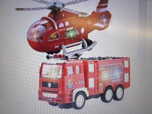 Joyin Siren Fire Engine And Helicop...