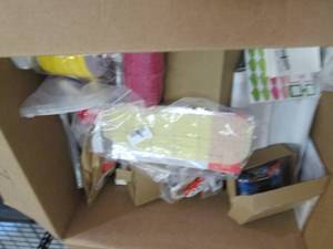 Box of  Overstock Craft Items & Mis...