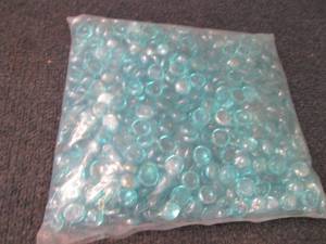 Light Blue Stones Flat Marble Beads...