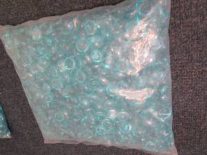 Light Blue Stones Flat Marble Beads...