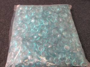 Light Blue Stones Flat Marble Beads...