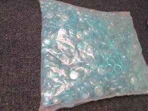 Light Blue Stones Flat Marble Beads...