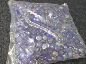 BluePurple Stones Flat Marble Bead...