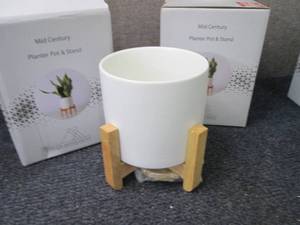 2 Mid Century Pot & Stand Sets...